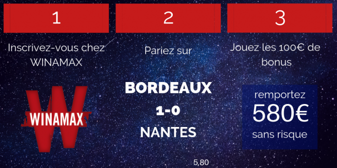 Bordeaux - Nantes : 580€ la victoire de Girondins !