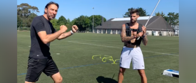 Des images de l'entraînement de Benoît Costil