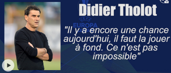 Didier Tholot : "Il reste une chance de se qualifier, il faut la jouer à fond"