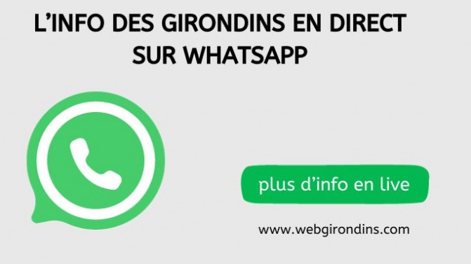 Ne manquez rien de l'actu des Girondins avec notre chaîne WhatsApp 