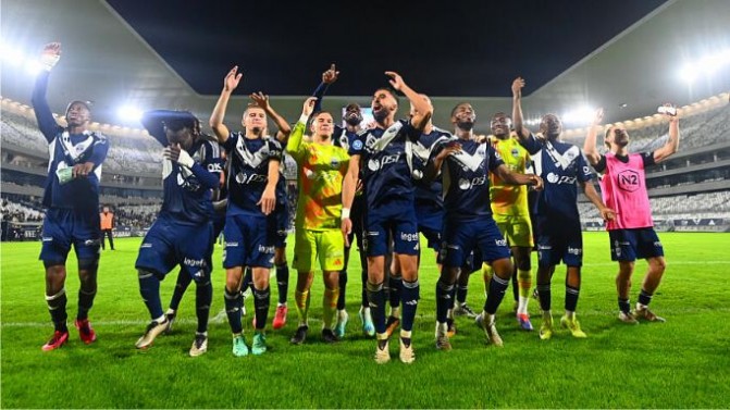 La Roche VF-Bordeaux : la joie des Girondins à la fin du match