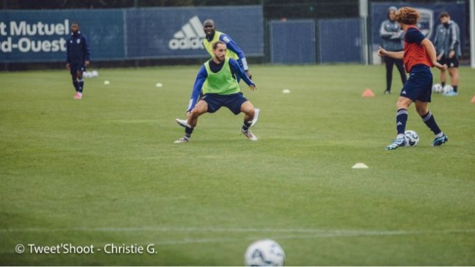 Girondins. Depussay, Karim et Mutyaba à l'entraînement