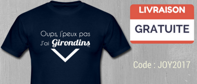 Boutique : Livraison gratuite des t-shirts MyGirondins !