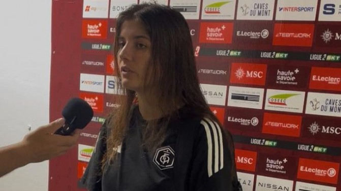 Réaction de Mayliss Rubio (FC Annecy) après la défaite face aux Girondins de Bordeaux