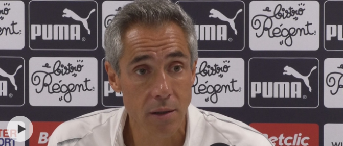 Paulo Sousa : "L'équipe subit les conséquences de ce qui s'est passé dans le stade"