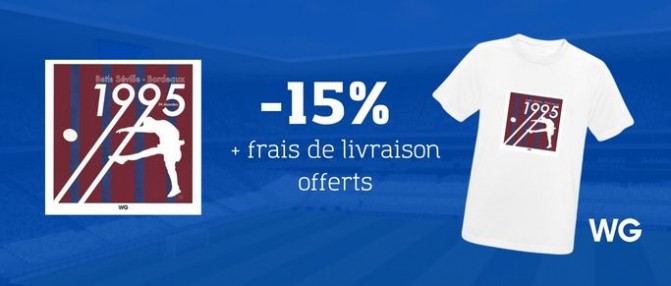 Moins 15% et livraison gratuite sur toute la boutique WebGirondins !