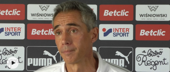 Paulo Sousa : "On doit passer aux actes et laisser les intentions"