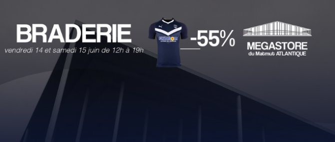 Braderie des Girondins : maillots Home à -55% !