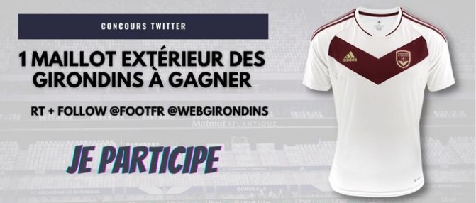 Un maillot extérieur des Girondins de Bordeaux à gagner