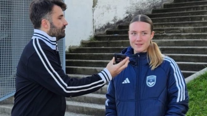 Girondins. Réaction d'Elia Dubuisson après la victoire face à Talence (4-0)