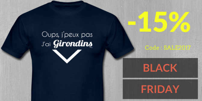 Black Friday : -15% sur toute la boutique MyGirondins !