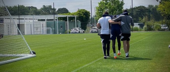 Grosse alerte pour Malcom Bokele lors de l'entrainement